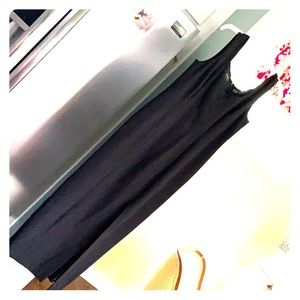 Liz Claiborne long sleeveless black dress